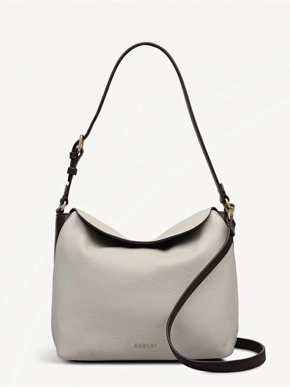NWT Radley London City Road Flapover Leather Shoulder Bag Colorblock Open White